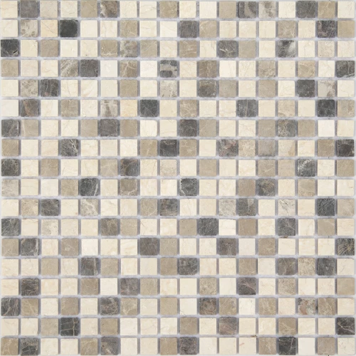 Мозаика из натурального камня Caramelle Mosaic Pietra Mix 1 MAT бежево-коричневый микс 30,5x30,5 см