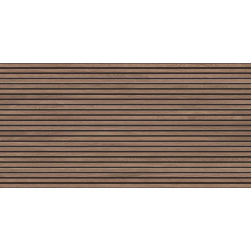 Керамогранит Laparet Wood Canarium Wenge Stripes матовый карвинг коричневый 120х60 см