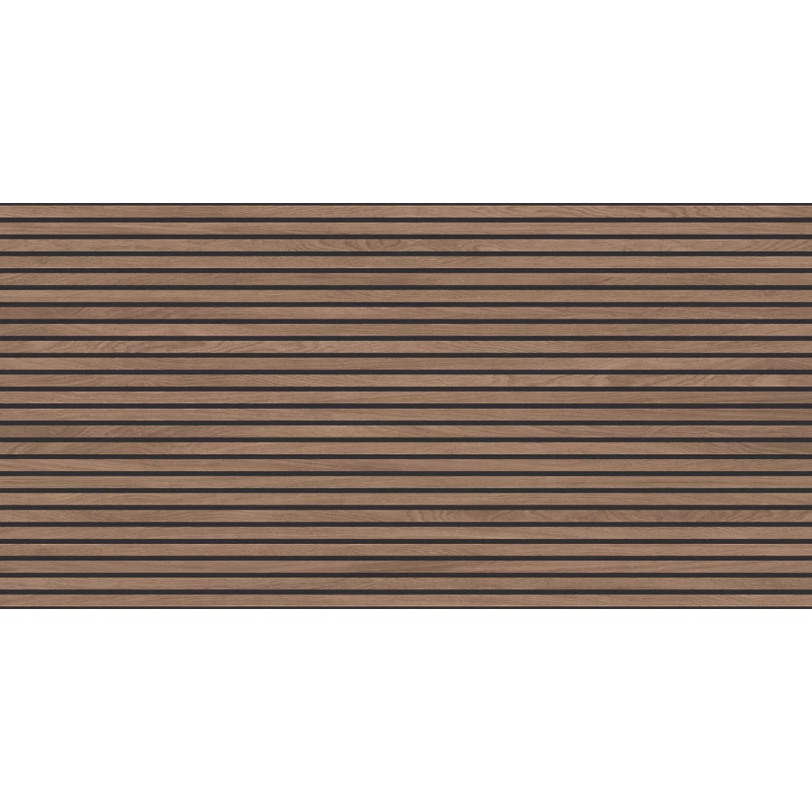 Керамогранит Laparet Wood Canarium Wenge Stripes матовый карвинг коричневый 120х60 см