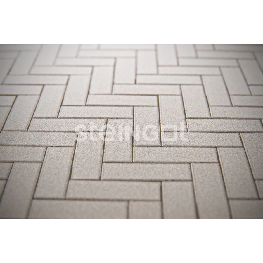 Тротуарная плитка Steingot Паркет Белая 25320 240х80х60 мм