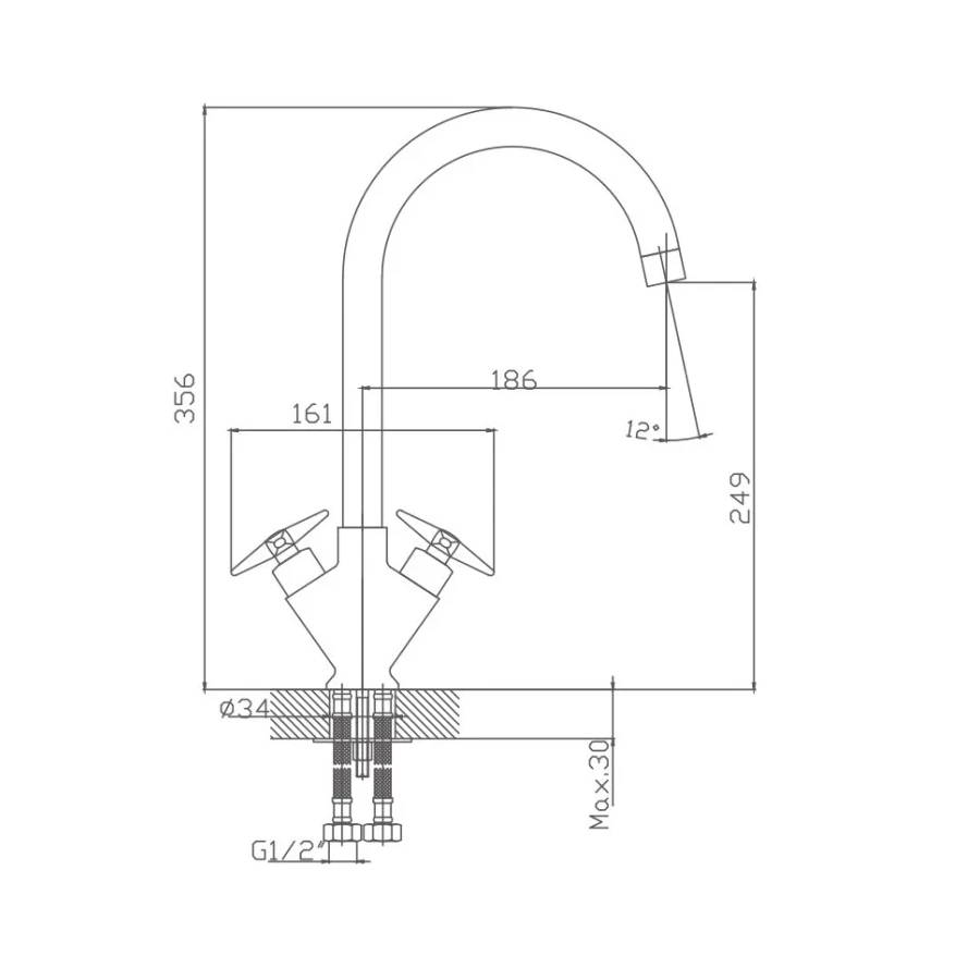 Смеситель для кухни Haiba HB4099