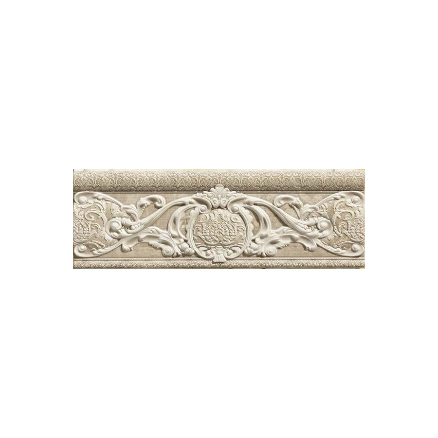 Плитка настенная Atlantic Mares Tiles Cenefa Hermitage Beige Бордюр матовый бежевый 29,5х10 см