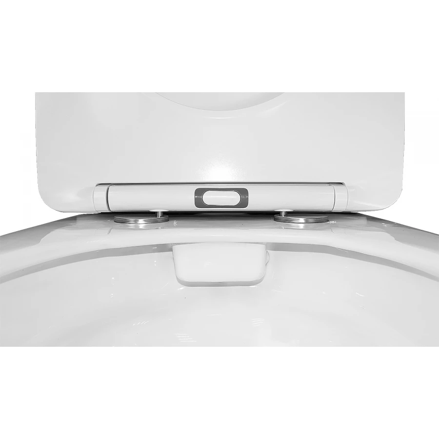 Унитаз-компакт Azario Vois напольный безободковый в комплекте с быстросъемным сиденьем микролифт AZ-1343В 38х64х78.5 см