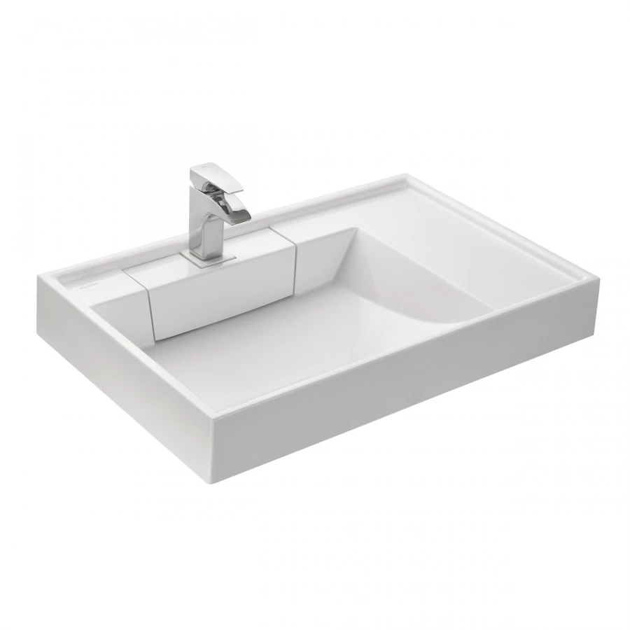 Тумба Aquaton Лондри 20 белый глянец с раковиной Рейн 80 1A2361K0LH010