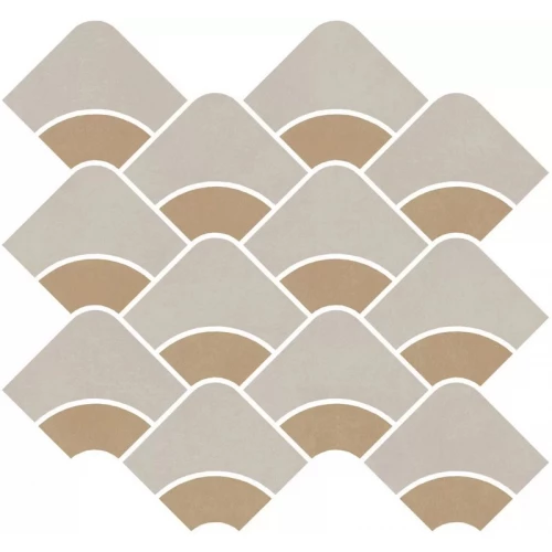 Плитка настенная Kerama Marazzi Таделакт Декор наборный обрезной матовый бежевый жёлтый KMD2HID009BR 30x28 см