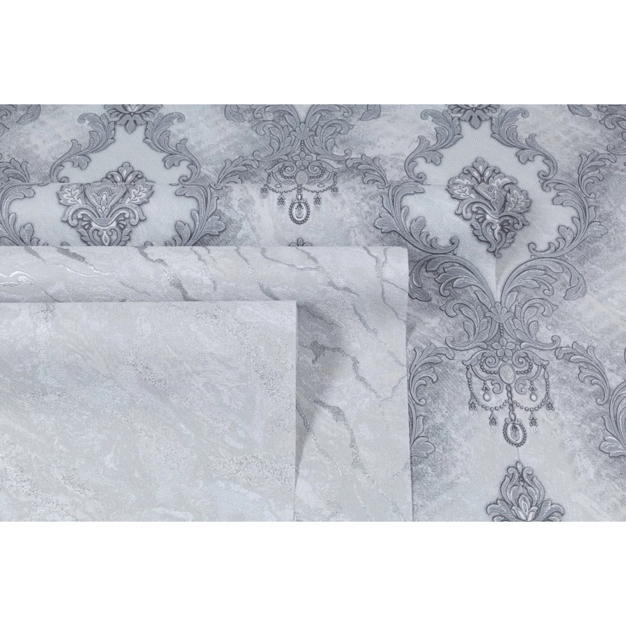 Обои флизелиновые Palitra Home Ornament HomeColor серые HC31217-44 1,06х10,05 м