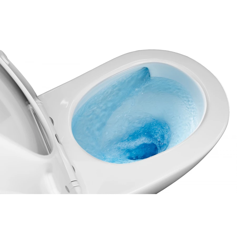 Унитаз-компакт Azario Berton напольный безободковый слив торнадо с быстросъемным сиденьем микролифт AZ-6093 38.5х61.5х80.5 см