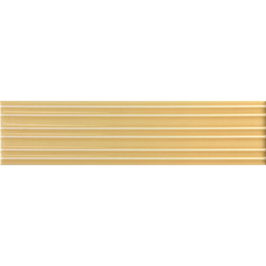 Плитка настенная Equipe Лумина Ривиа Раттан Глосс / Lumina Rivia Rattan Gloss глянцевая желтая 32414 24,6х6 см