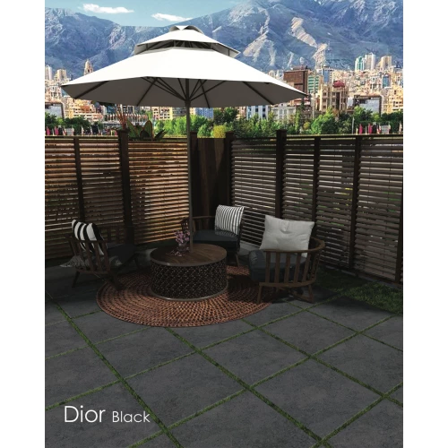 Керамогранит Meili Ceramica Dior Black матовый чёрный 60х60 см