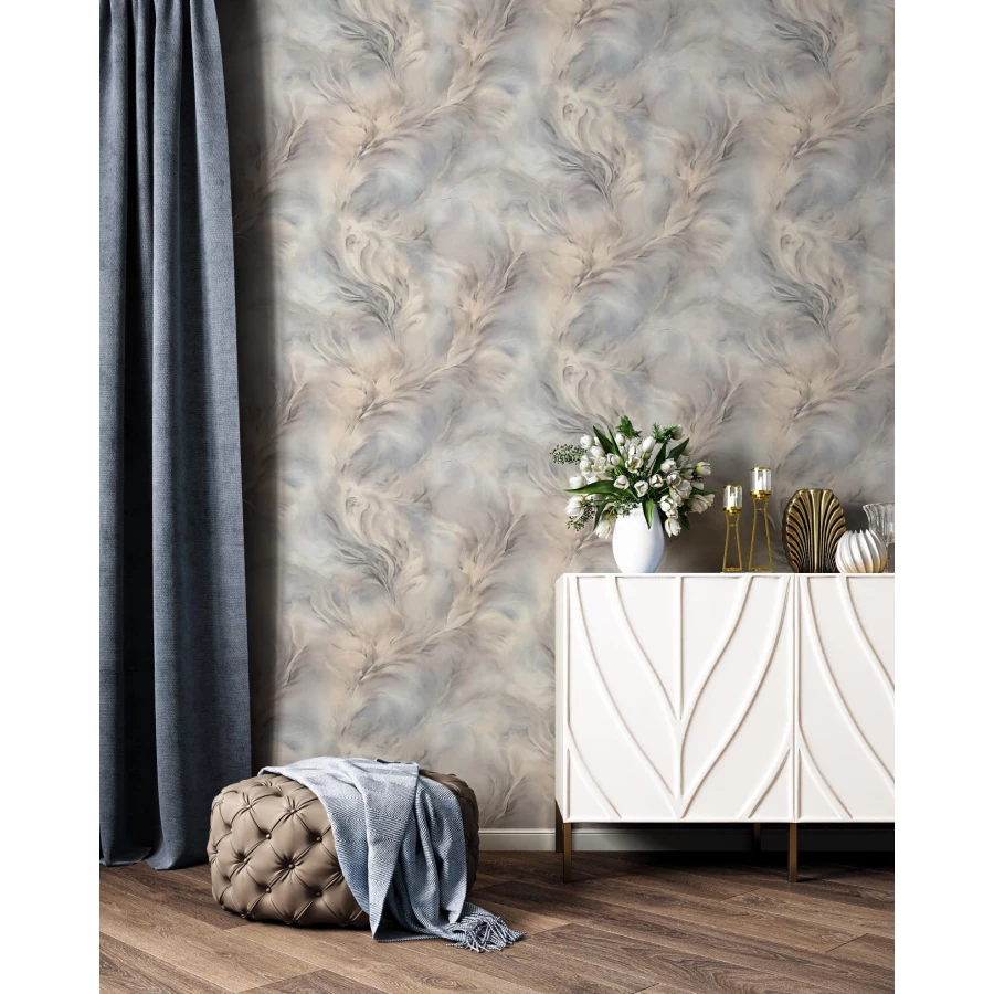 Обои флизелиновые Palitra Home The Best серые HC72371-42 1,06х10,05 м