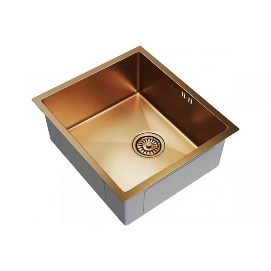 Мойка MixLine PRO подстольный монтаж вып 3 1/2 20 см с сифоном бронза 548571 50х44 см