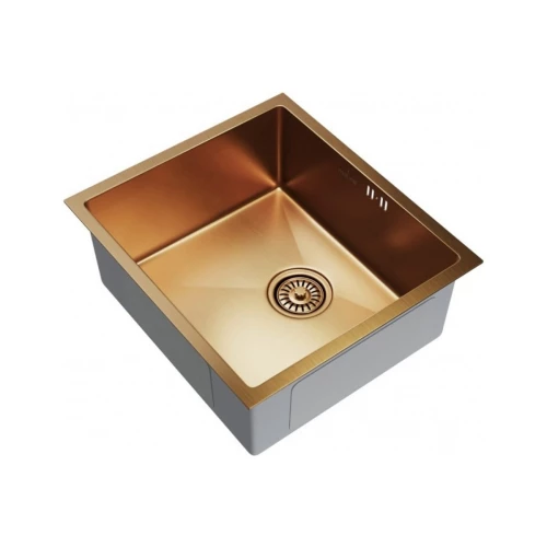 Мойка MixLine PRO подстольный монтаж вып 3 1/2 20 см с сифоном бронза 548571 50х44 см
