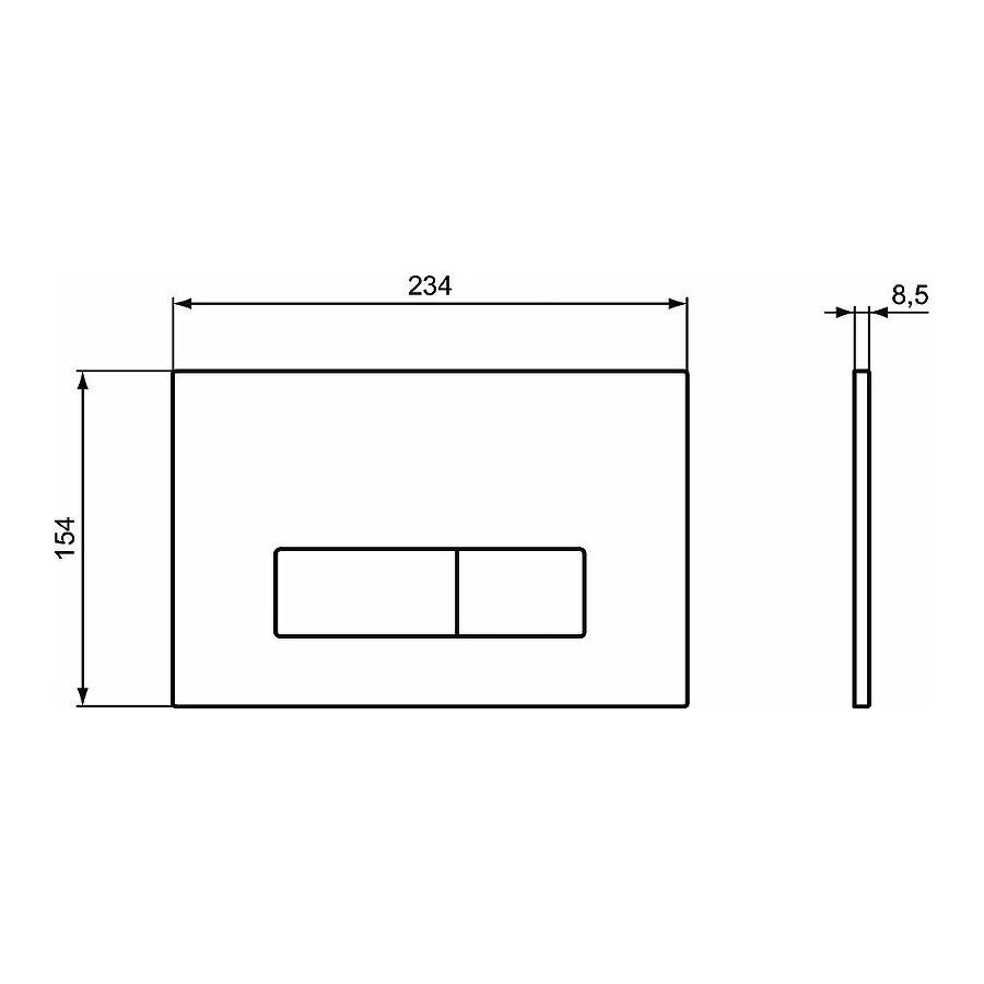 Кнопка смыва Ideal Standard Oleas черная R0121A6
