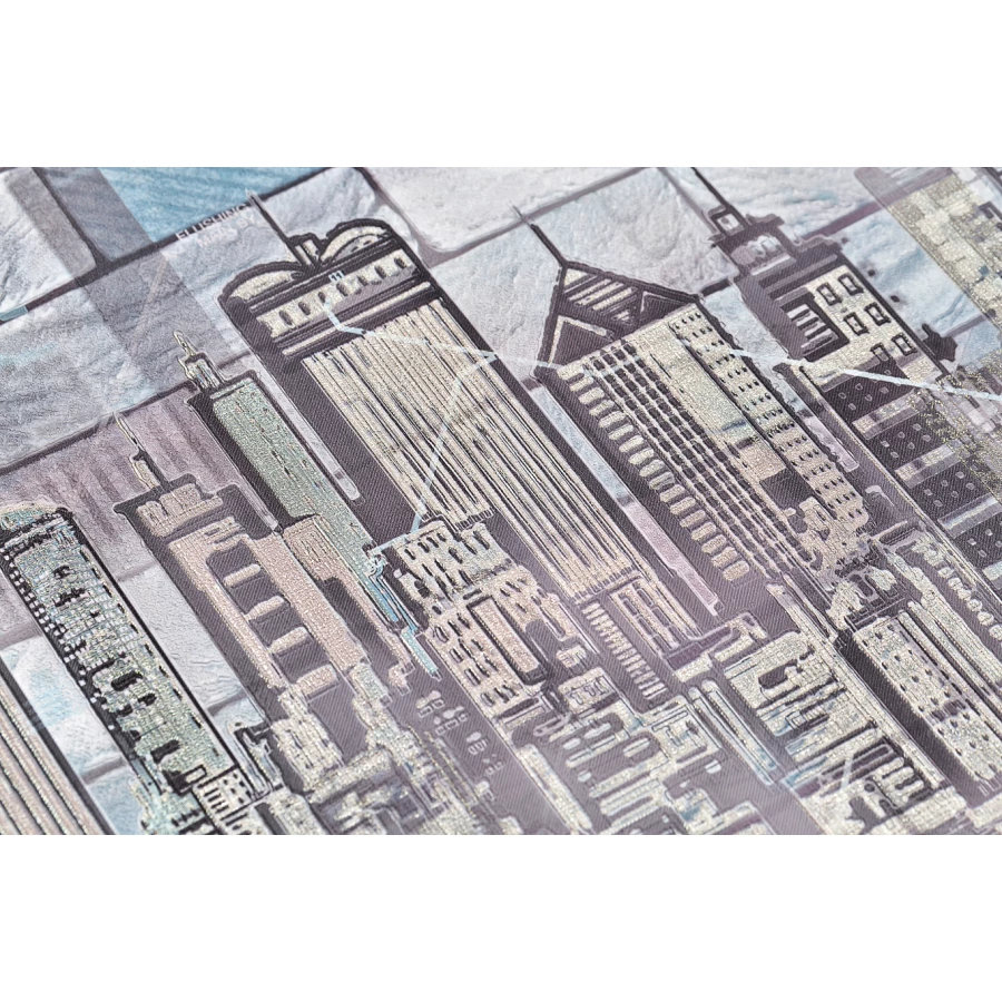 Обои флизелиновые Palitra Life Manhattan синие PL71814-56 1,06х10,05 м