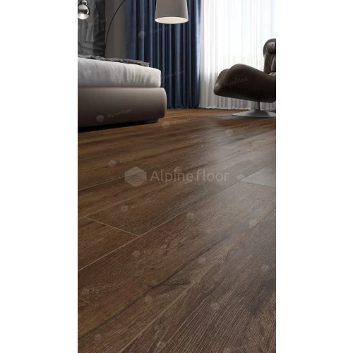 Плитка каменно-полимерная Alpine Floor Premium XL Дуб шоколадный ABA ECO 7-18 43 класс 8 мм 1.786 кв.м 122х18.3 см