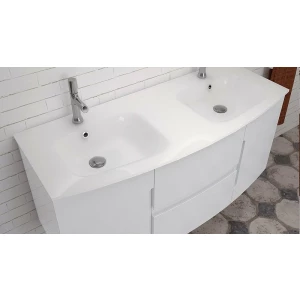 Стеклянная раковина Jacob Delafon матовый белый 2 раковины EB1887RU-DE1 140 см