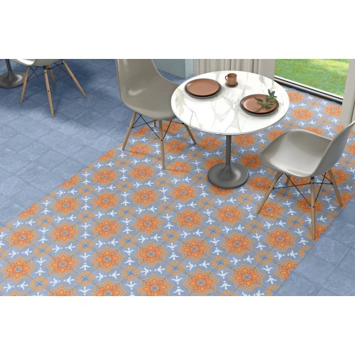 Керамогранит Motto Ceramic Palmas Blue Decor 2 матовый синий N100123 20x20 см