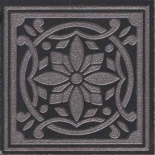 Вставка Kerama Marazzi Тьеполо 3 обрезная матовая черная OS/A345/SG618420R 9,6x9,6 см