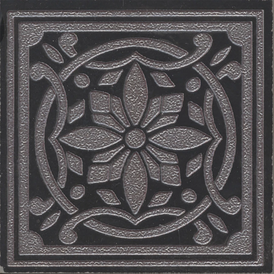 Вставка Kerama Marazzi Тьеполо 3 обрезная матовая черная OS/A345/SG618420R 9,6x9,6 см