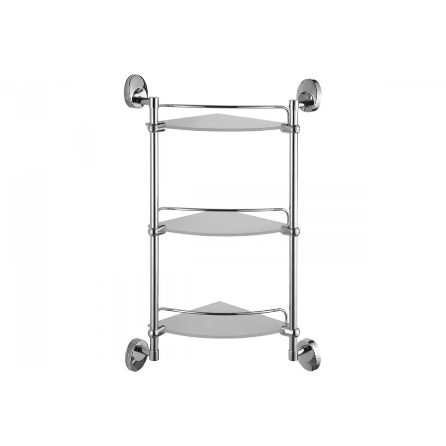 Полка Fashun угловая трёхярусная Хром A1607-3