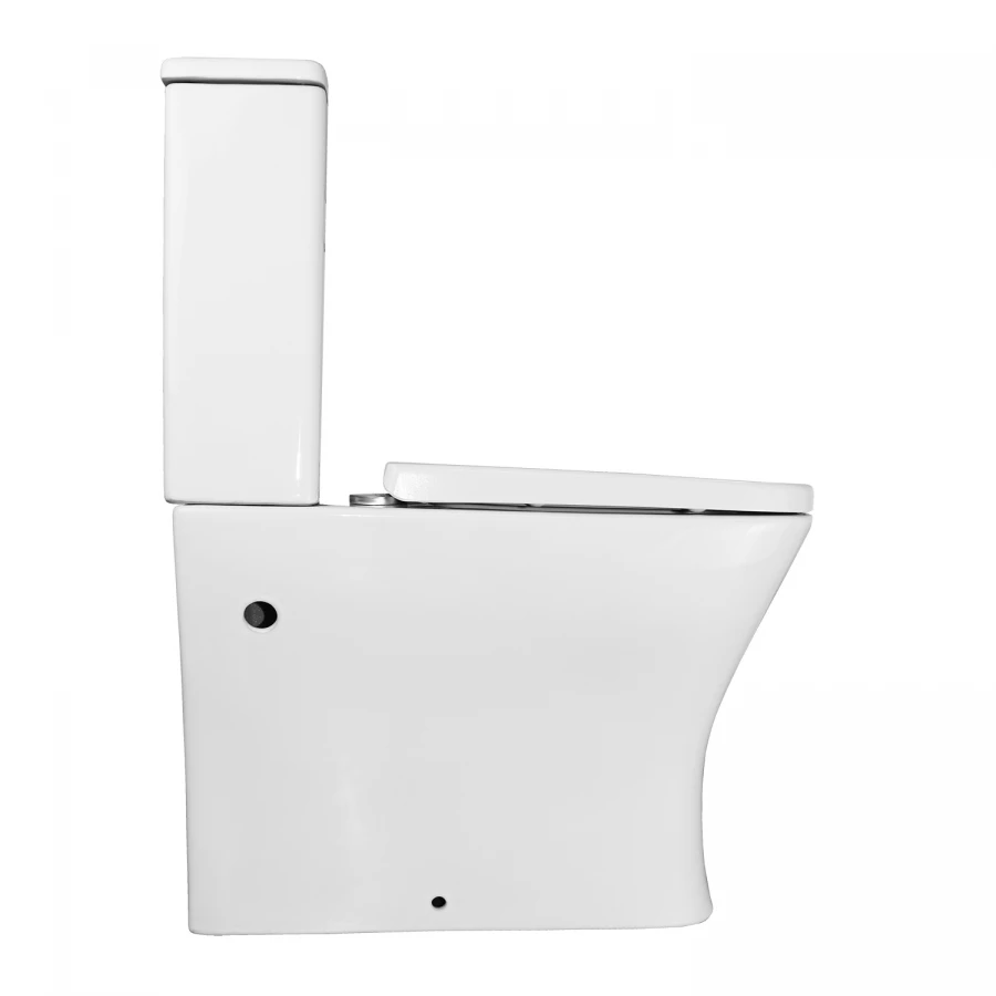 Унитаз-компакт Azario Blaise напольный безободковый с быстросъемным сиденьем микролифт AZ-55-1 38.5х61.5х80 см