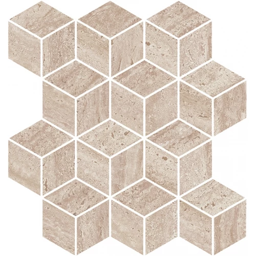 Декор Kerama Marazzi Про Травертин мозаичный обрезной матовый бежевый KMD2MSM016BR 37x34,5 см