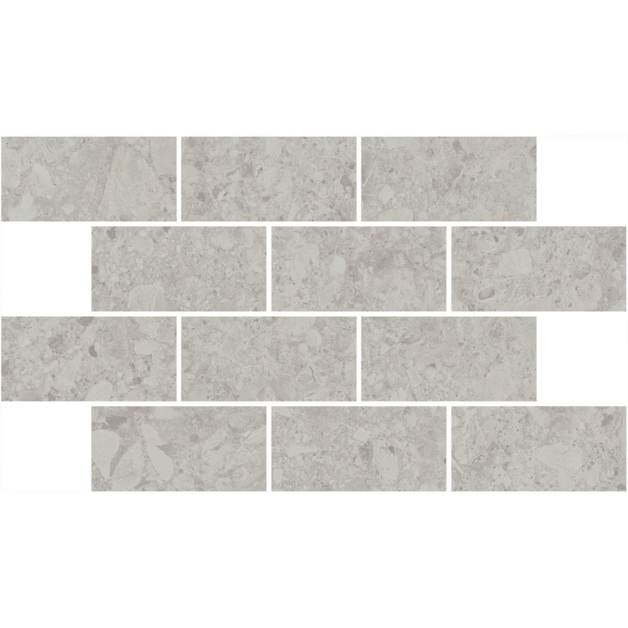 Декор Kerama Marazzi Чеппо ди Гре мозаичный обрезной матовый серый светлый DD605820/MM 34,6x20 см
