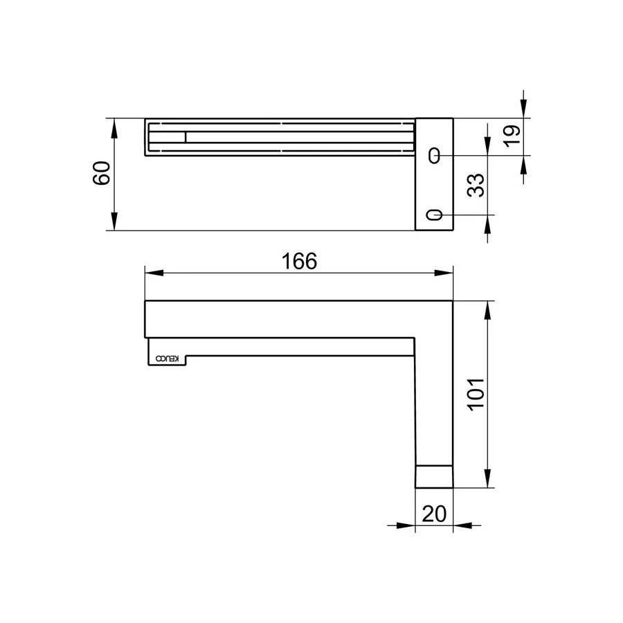 Держатель для туалетной бумаги Keuco Edition 90 Square хром 19162010000