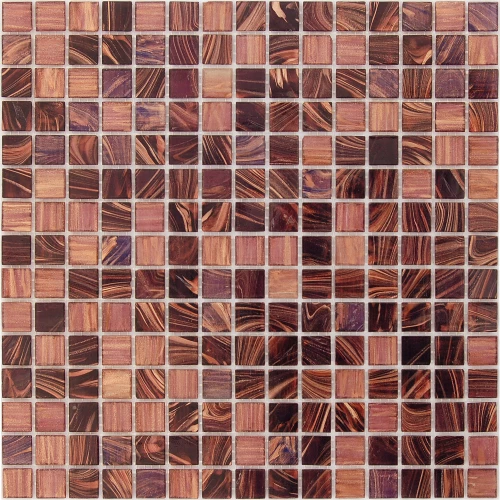 Стеклянная мозаика Caramelle Mosaic Sorel коричневый 32,7x32,7 см