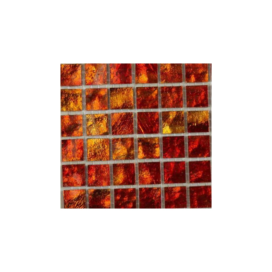 Стеклянная мозаика Art&Natura Murano Specchio 7 10x10 глянцевая оранжевая MS7-10x10 30х30 см