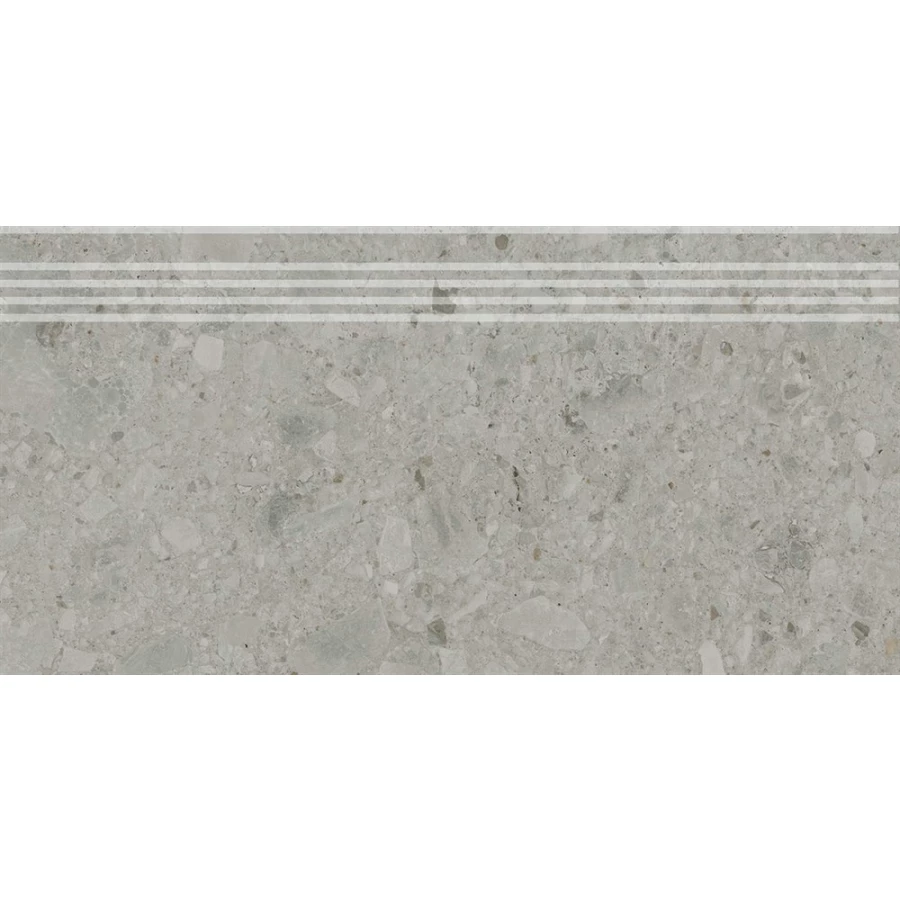 Ступень Kerama Marazzi Чеппо ди Гре обрезная матовая серая DD606020R/GR 60x30 см