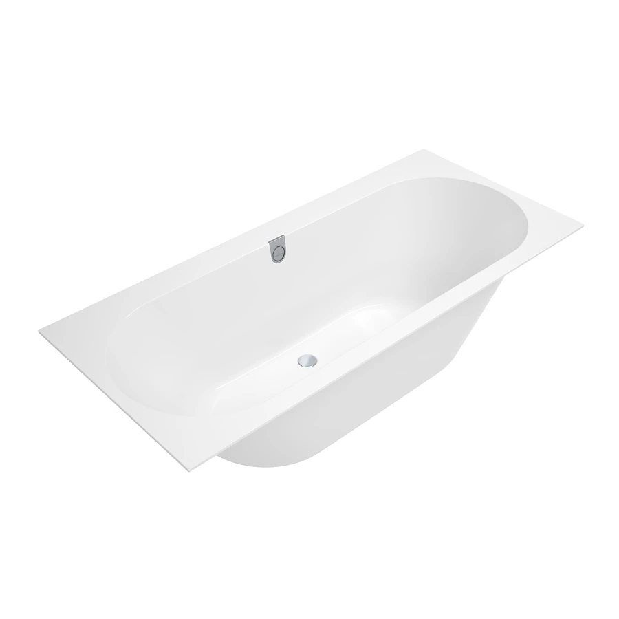 Ванна Villeroy&Boch Oberon 2.0 с ножками материал кварил Quaryl® слив перелив ножки UBQ180OBR2DV-01 180x80 см