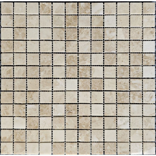 Мозаика Pixel mosaic Мрамор Cappucino чип 23х23 мм сетка Полированная PIX 324 30,5х30,5 см
