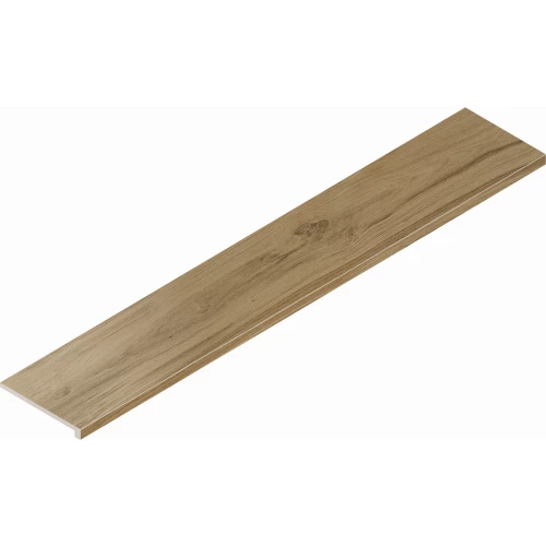 Ступень угловая правая из керамогранита Italon Лофт Оак / Loft Oak матовая коричневая 620070001207 160х33 см