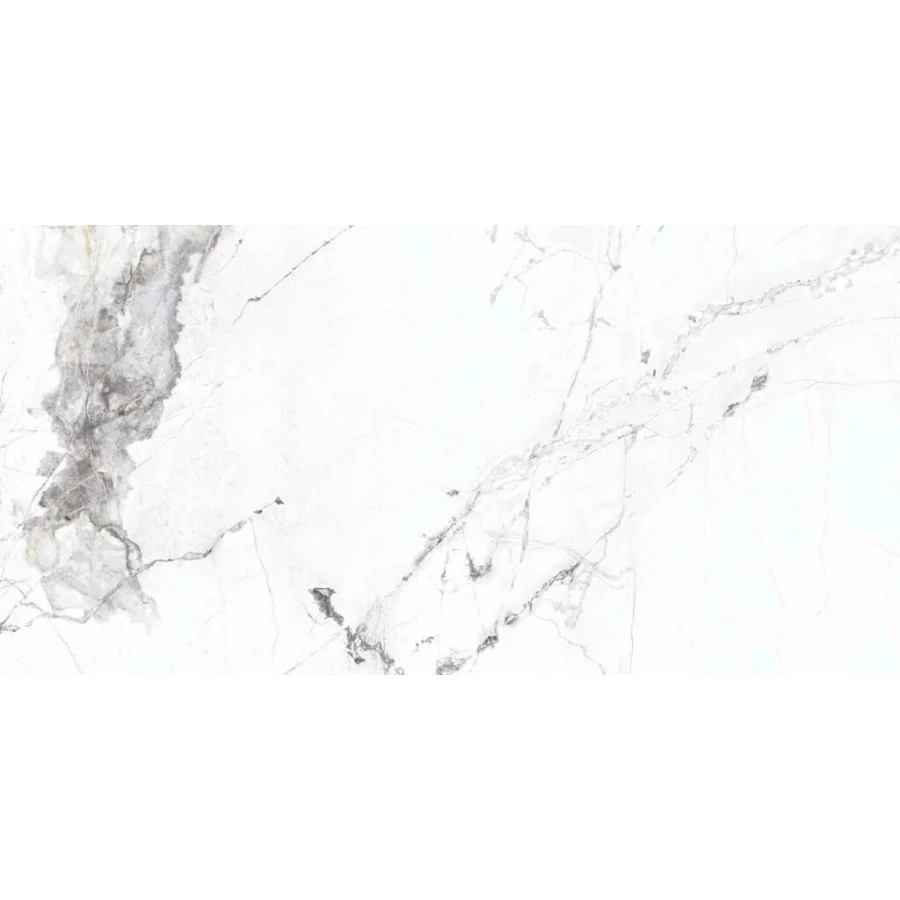 Керамогранит Planet Ceramics UKGL14-G глянцевый с золотом белый 120х60 см