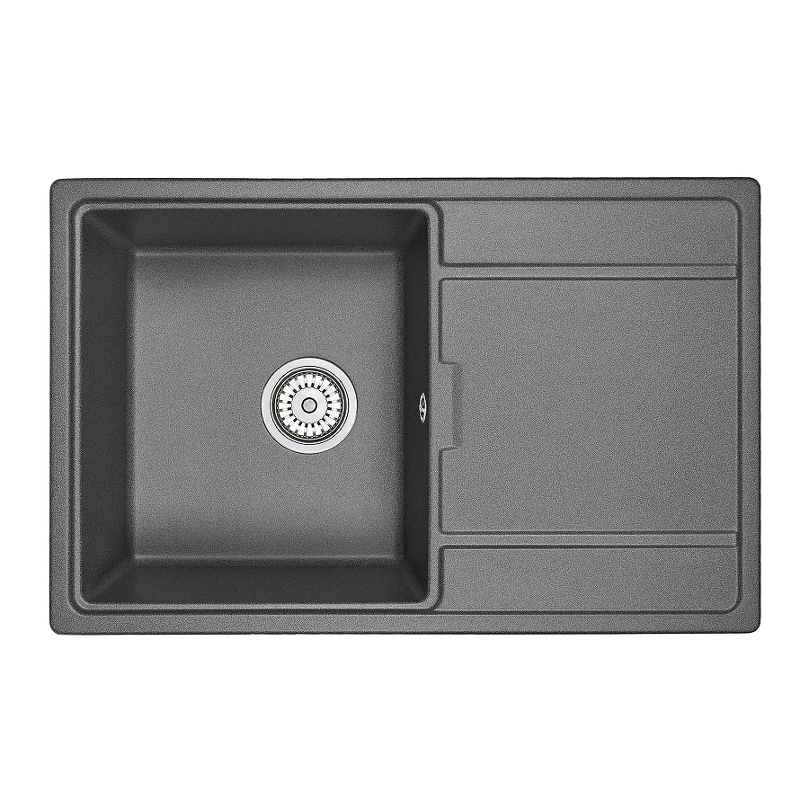 Кухонная мойка Granula 7804, ГРАФИТ 78х50 см