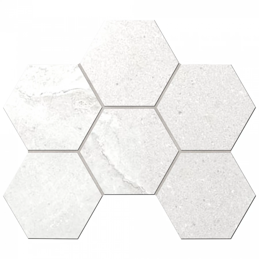Мозаика Estima Kailas KA00 Hexagon неполированная 10 мм 35074 28,5х25 см