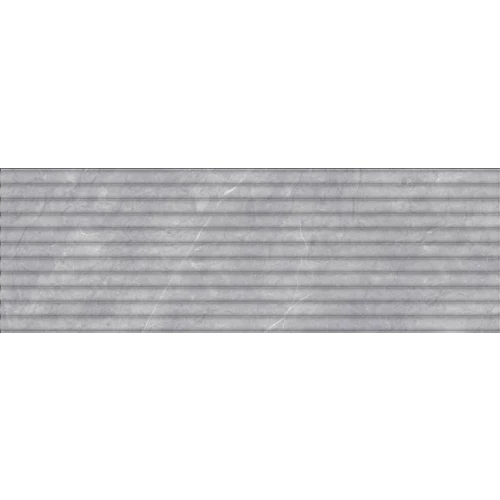 Плитка керамическая Eurotile Ceramica Андора / Andora Грэй рельеф матовая серая 349 100х32,5 см