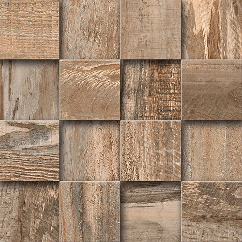 Мозаика Estima Spanish Wood SP02 Chess 3D 7,5x7,5 неполированная 32698 30х30 см