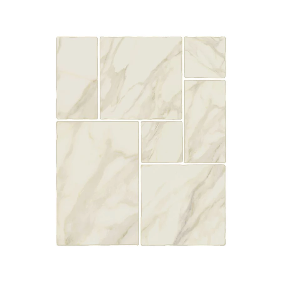 Керамогранит Isla Tiles Опус Цалацатта Модуларе / Opus Calacatta Modulare 39 матовый белый 1007586 40х40 см
