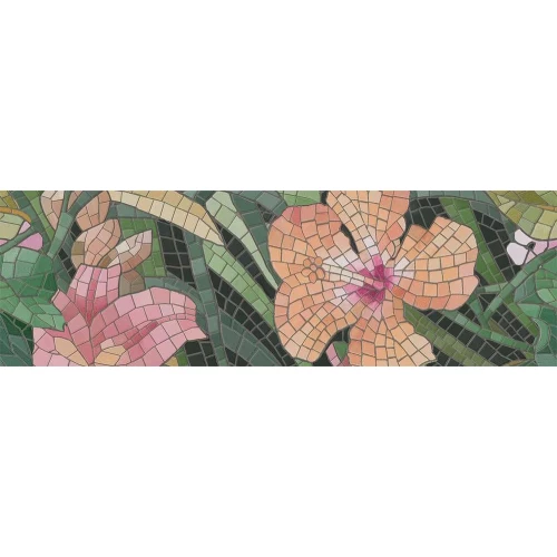 Плитка настенная Kerama Marazzi Альвао Бордюр глянцевый зеленый VT/A298/7000 20x6,3 см