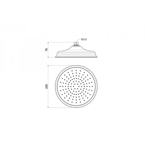 Верхний душ Aquatek Классик AQ2088CR 220 мм