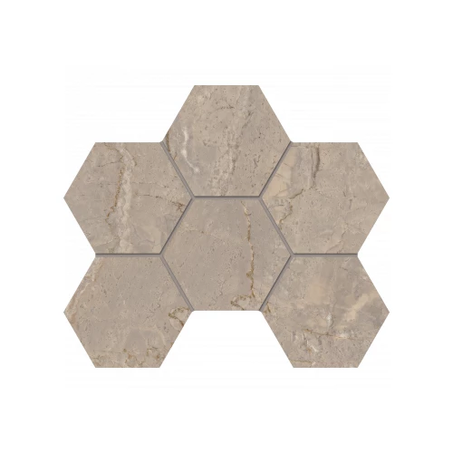 Мозаика Estima Bernini BR02 Hexagon неполированная 67340 28,5х25 см