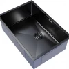 Мойка MixLine PRO подстольный монтаж вып 3 1/2 22 см с сифоном черный графит 548573 65х44 см