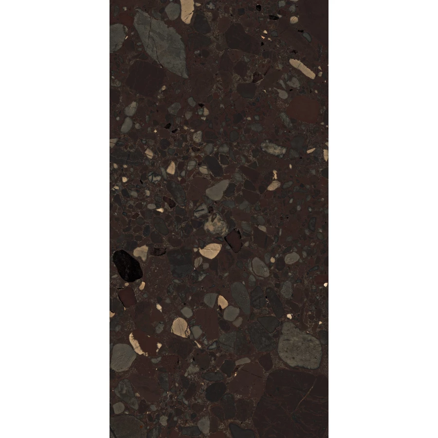 Керамогранит Seratonia Glossy Terra Premium Dark темно-коричневый 120х60 см