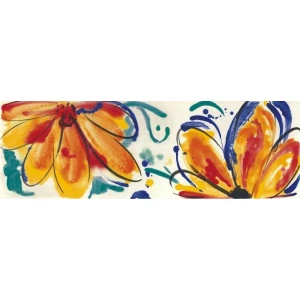 Декор Imola Ceramica Shades Flowers Sun Mix блестящий многоцветный 60x20 см