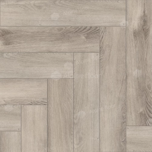 Каменный SPC ламинат Alpine Floor Parquet Light синхронное тиснение Дуб Исида ЕСО 13-15 43 класс 4 мм 1.95 кв.м 60х12.5 см