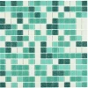 Мозаика Bonaparte Стеклянная мозаика Aura 20х20 глянцевая зеленая 32,7х32,7 см