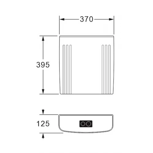 Бачок пластиковый Azario с соединительной трубой белый AZ-207 37x12.5x39.5 см