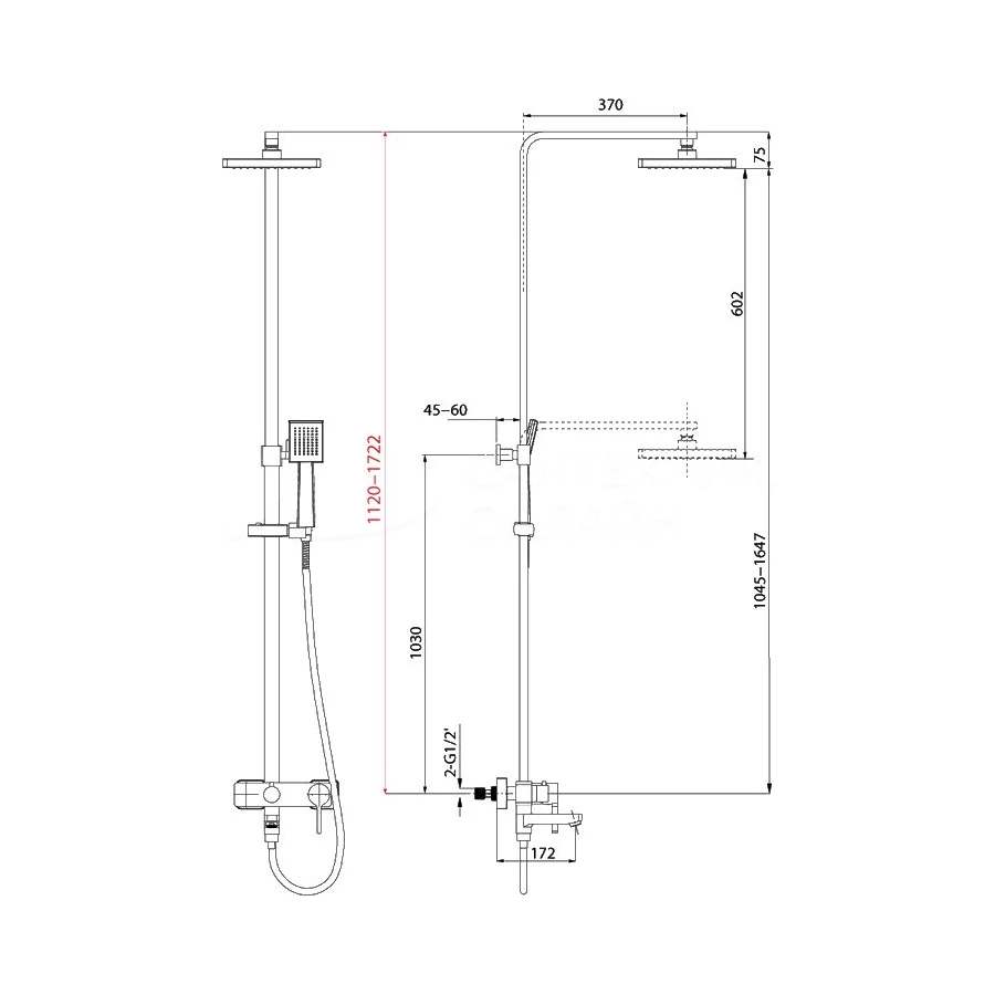Душевая стойка Lemark Tropic LM7004C